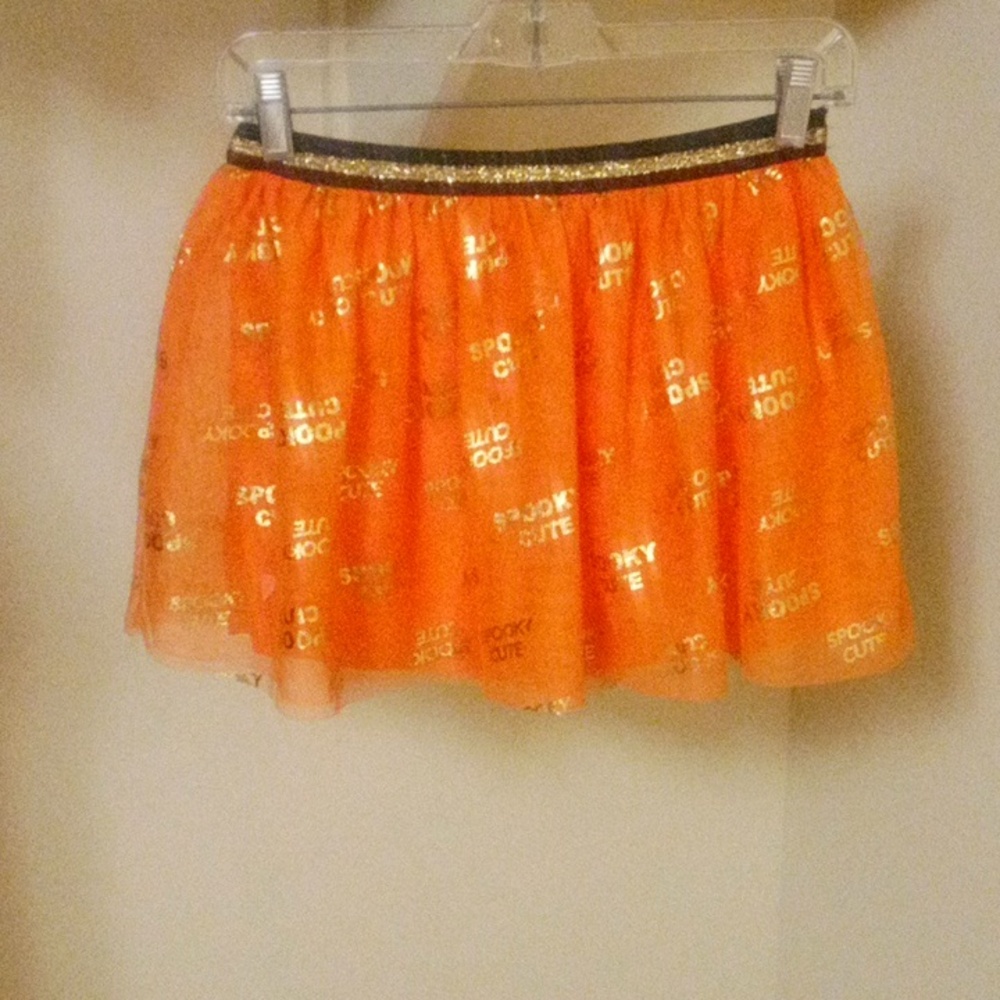 Spooky cute orange tutu style skirt